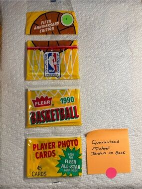 Fleer 1990 5th Anniversary Edition. Guaranteed Michael Jordan on Back!